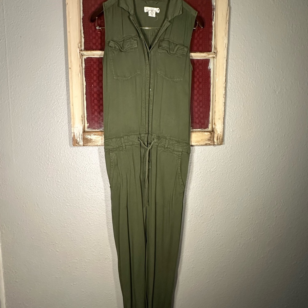 H&M Khaki Green Utility Jumpsuit
